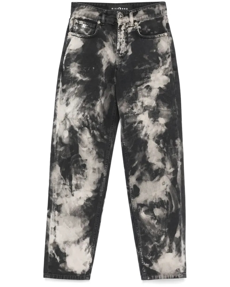 John Richmond Jeans mit marmoriertem Effekt - Schwarz Schwarz