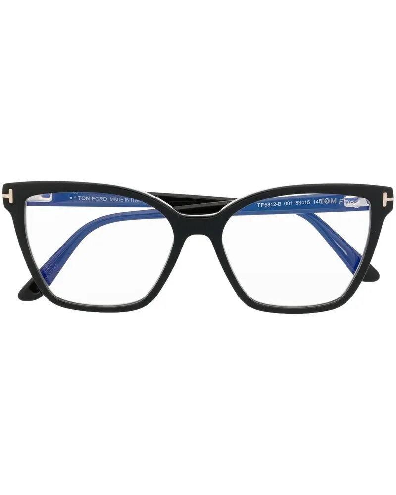 Tom Ford Eckiges Brillengestell - Schwarz Schwarz