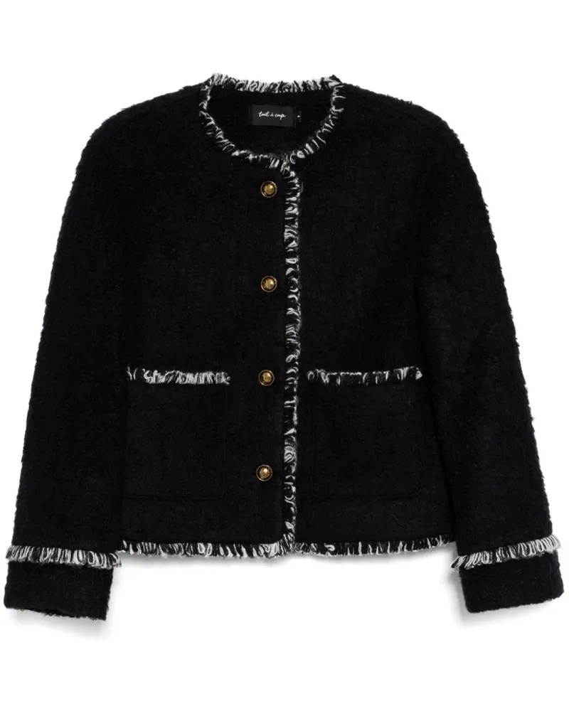 Tout a Coup Jacke aus Faux Fur - Schwarz Schwarz