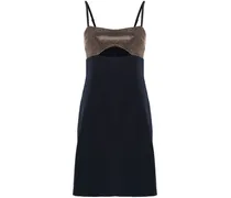 Kleid mit Cut-Outs und Strass - Schwarz