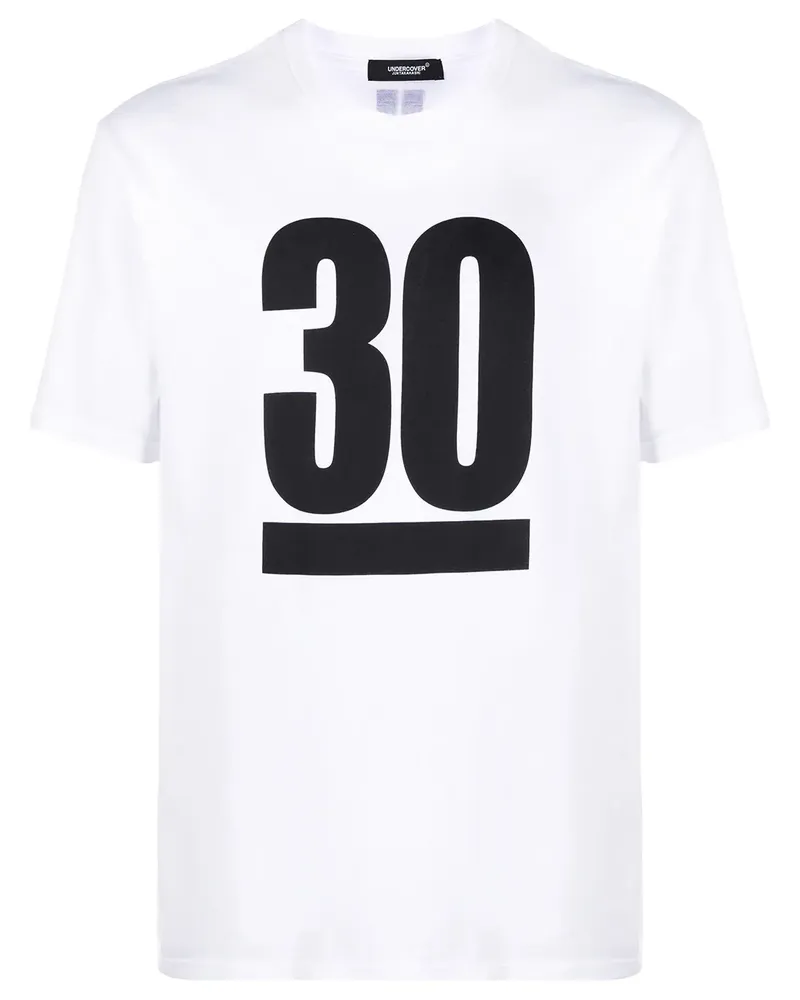 Undercover T-Shirt mit Tape-Print - Weiß Weiß