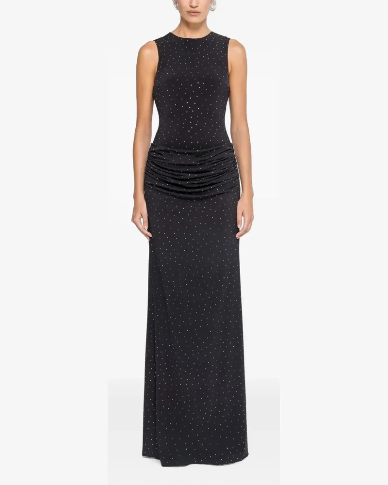 NISSA rhinestone-embellished maxi dress - Schwarz Schwarz