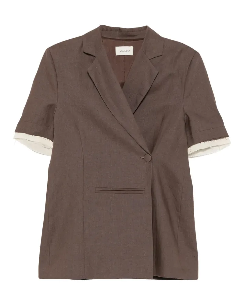VICOLO Doppelreihiger Blazer mit kurzen Ärmeln - Braun Braun