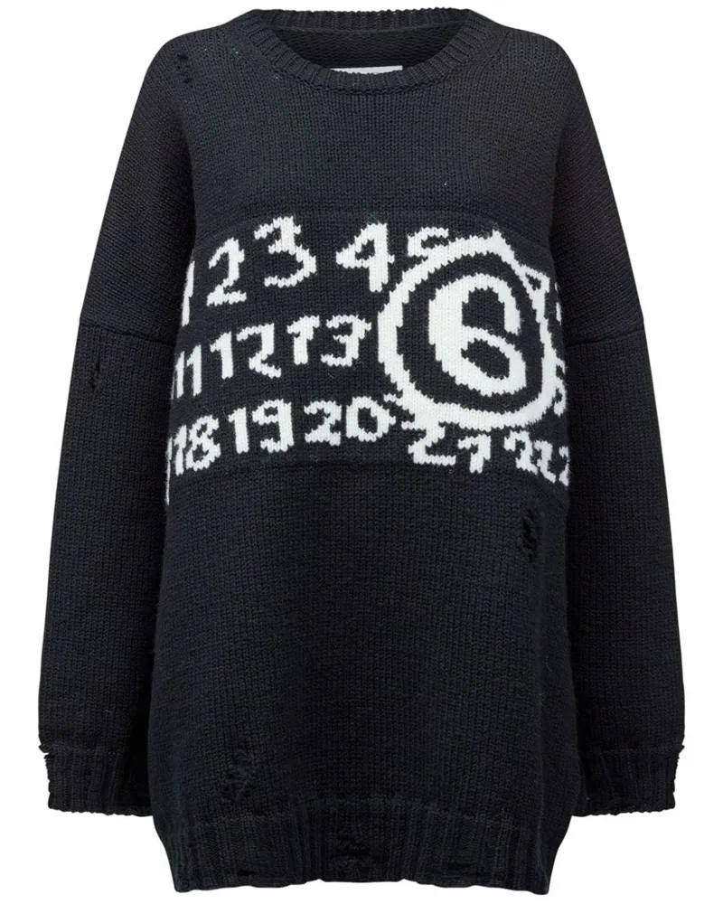Maison Margiela Pullover mit tiefen Schultern - Schwarz Schwarz