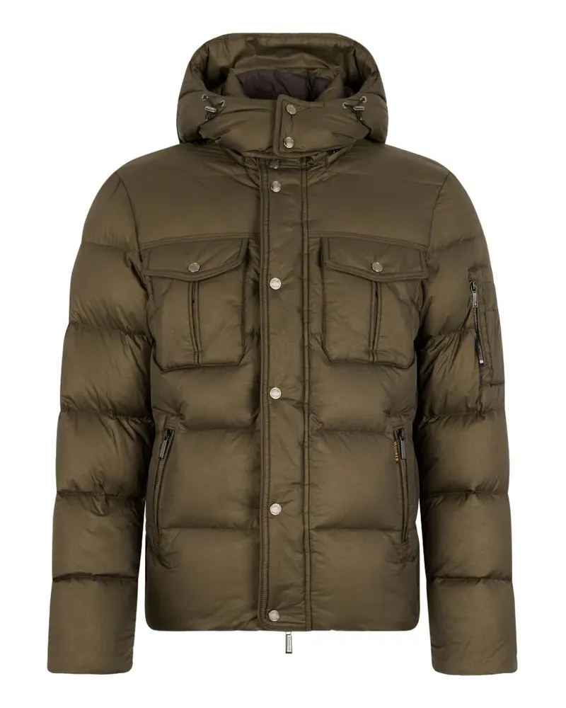 MOORER hooded pocket padded jacket - Grün Grün