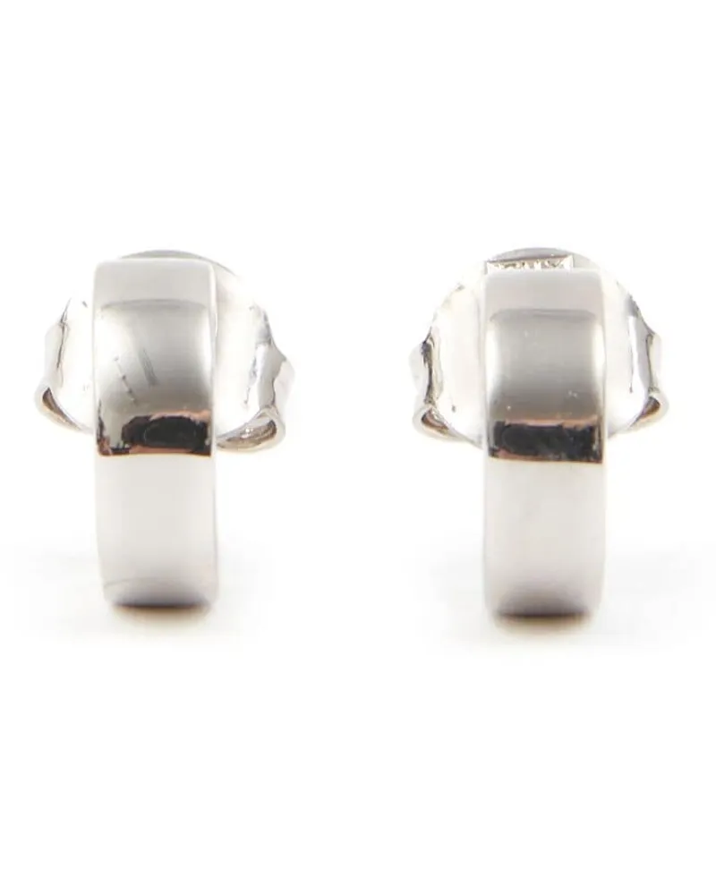 Maison Margiela Numeric Creolen mit Gravur - Silber Silber