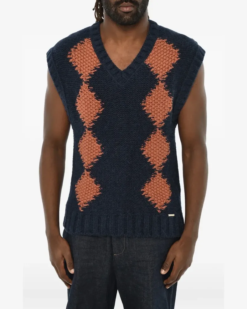 Dsquared2 Pullover mit Argyle-Muster - Blau Blau