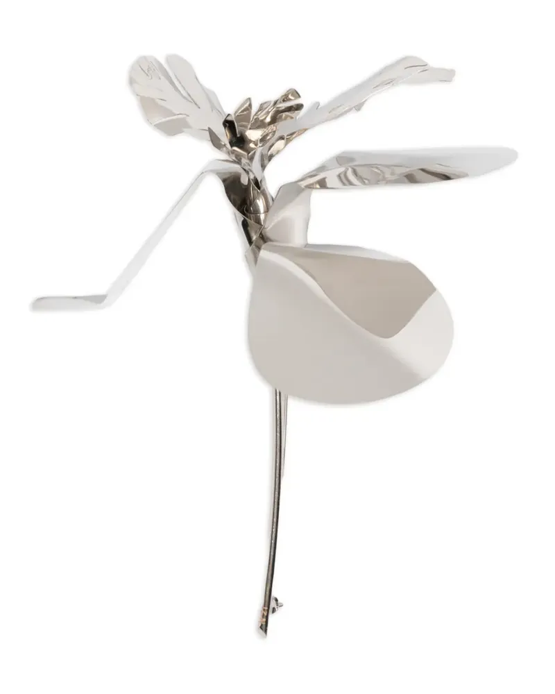 N° 21 floral-motif brooch - Silber Silber