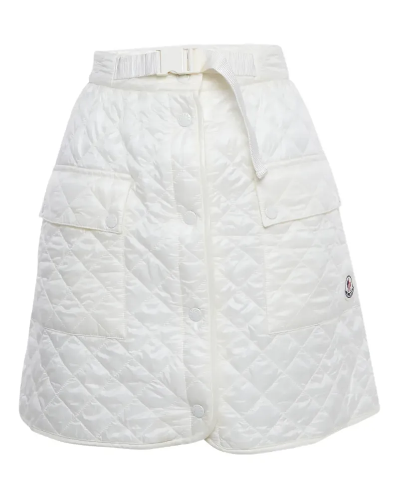 Moncler quilted-pattern A-line midi skirt - Weiß Weiß