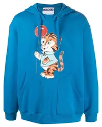 Moschino Hoodie mit grafischem Print Blau