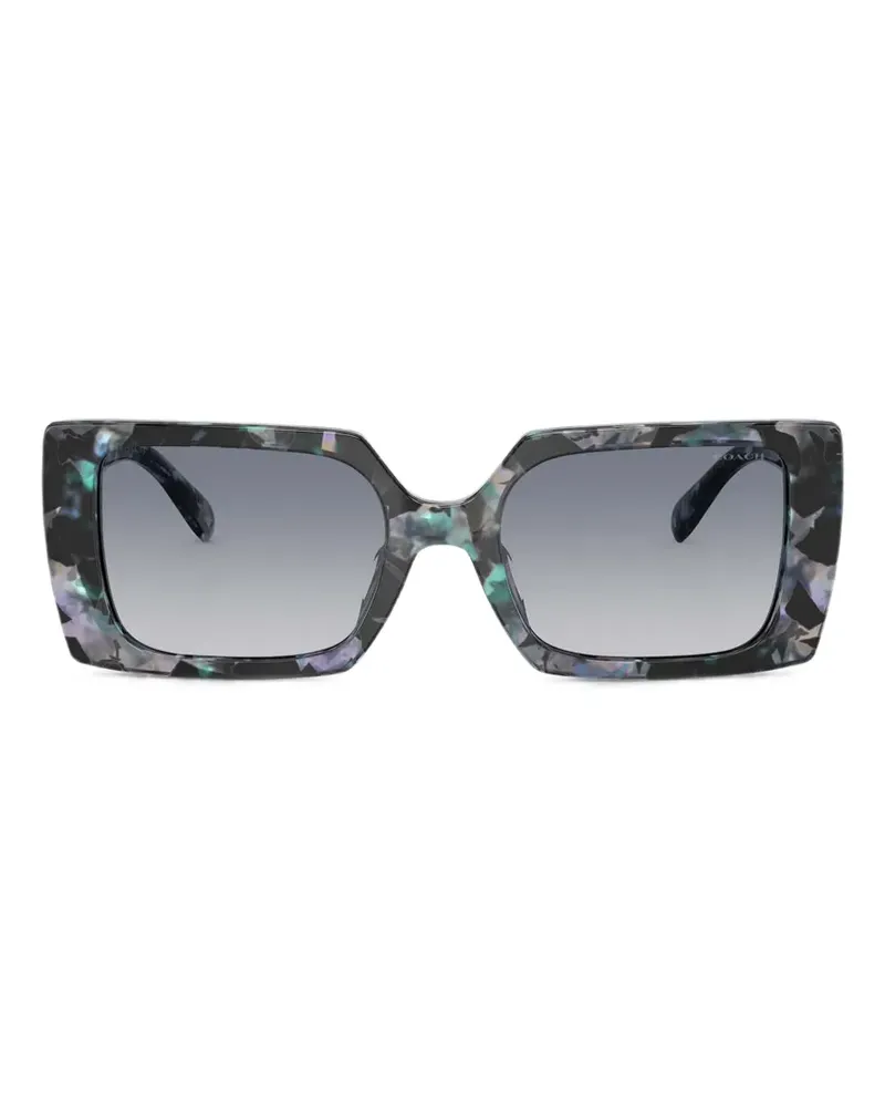 Coach Rivet oversized rectangle-frame sunglasses - Blau Blau
