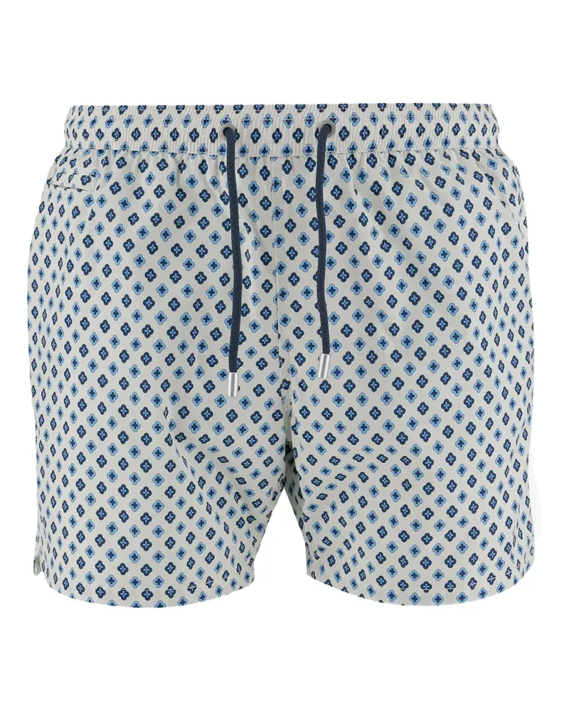 MC2 Saint Barth Badeshorts mit durchgehendem Print - Weiß Weiß
