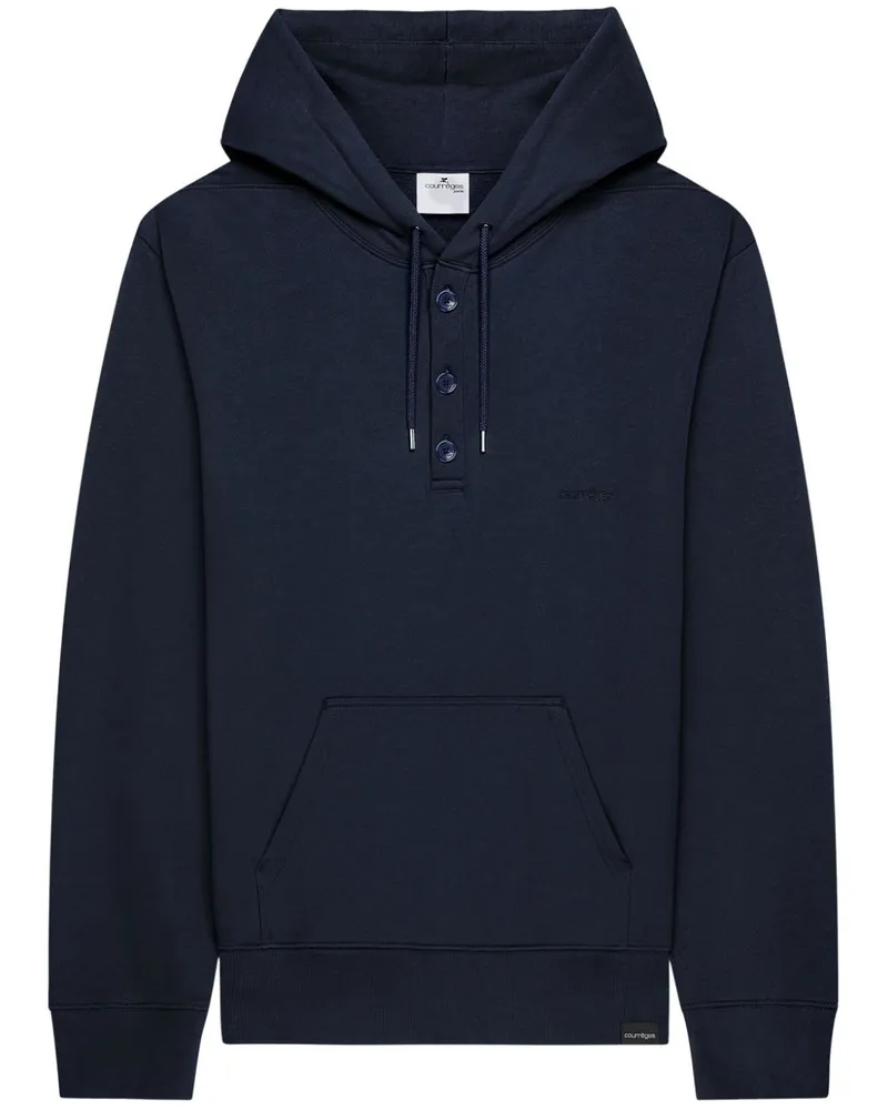 Courrèges Geknöpfter Hoodie - Blau Blau