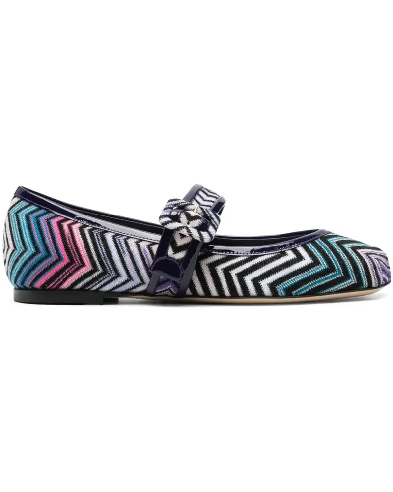 Missoni Ballerinas mit Zickzackmuster - Violett Violett