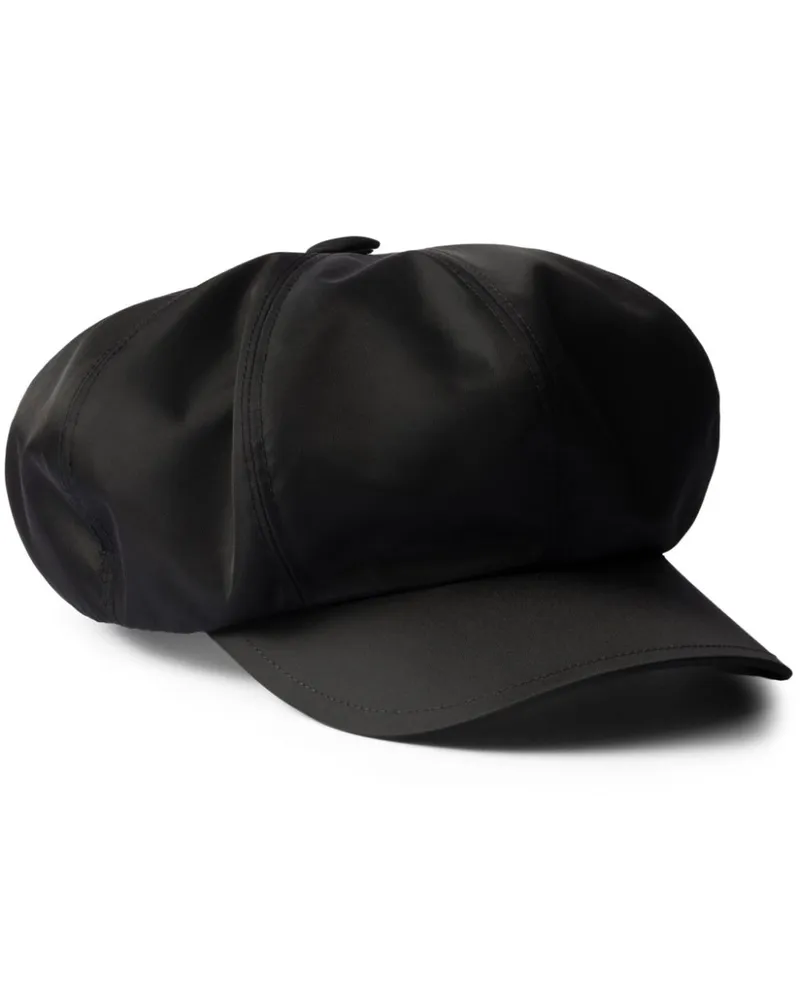 Prada Re-Nylon Newsboy Baseballkappe - Schwarz Schwarz