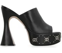 Mules mit Plateausohle 115mm - Schwarz