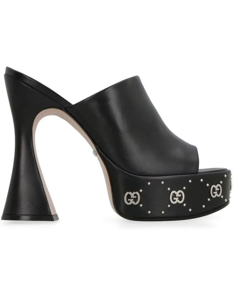 Gucci Mules mit Plateausohle 115mm - Schwarz Schwarz