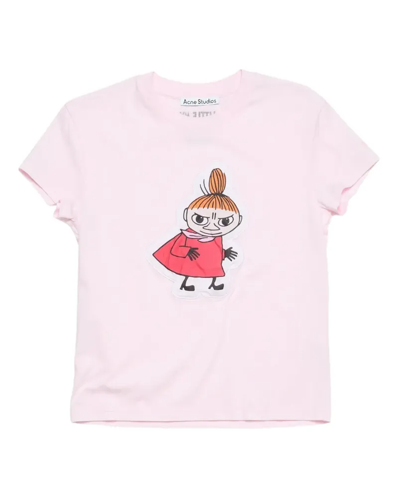 Acne Studios T-Shirt mit grafischem Print - Rosa Rosa