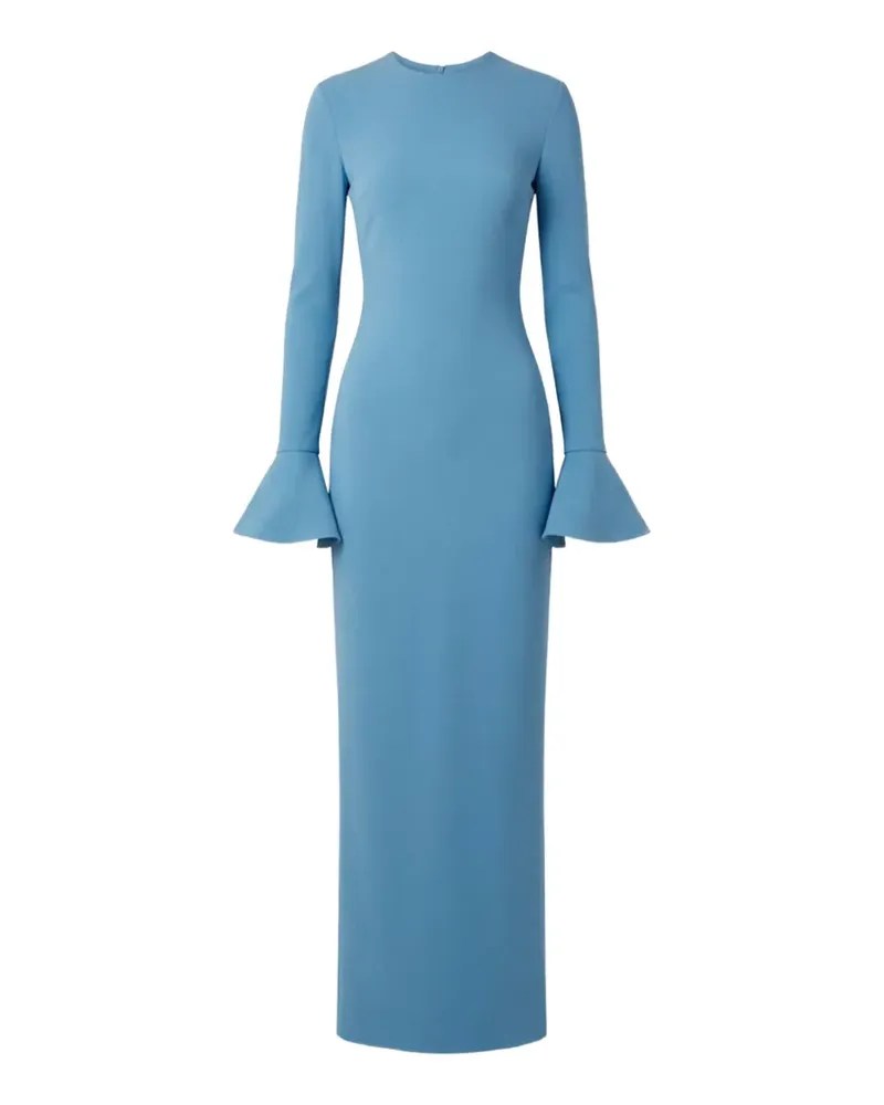 Solace London The Alicia maxi flared-cuff dress - Blau Blau