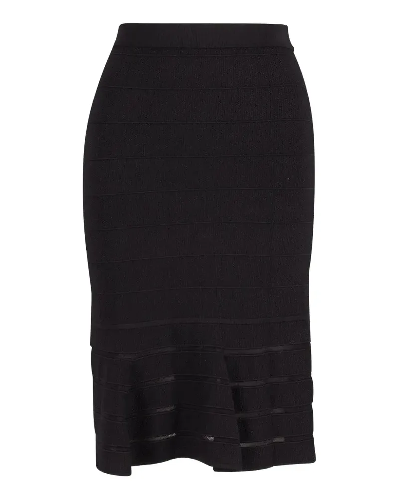 Sandro flared-hem knitted skirt - Schwarz Schwarz