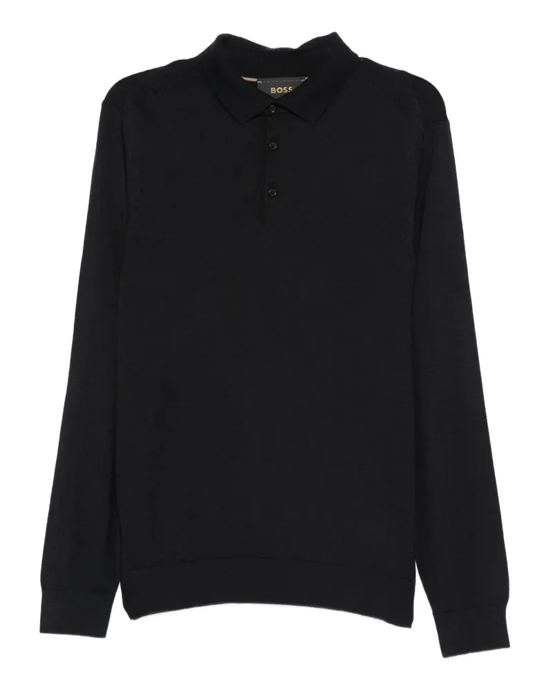 HUGO BOSS Poloshirt mit langen Ärmeln - Blau Blau