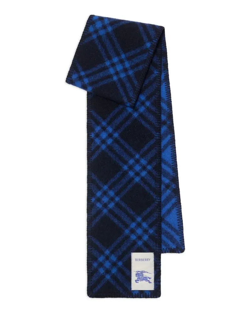 Burberry Schal mit Karomuster - Blau Blau