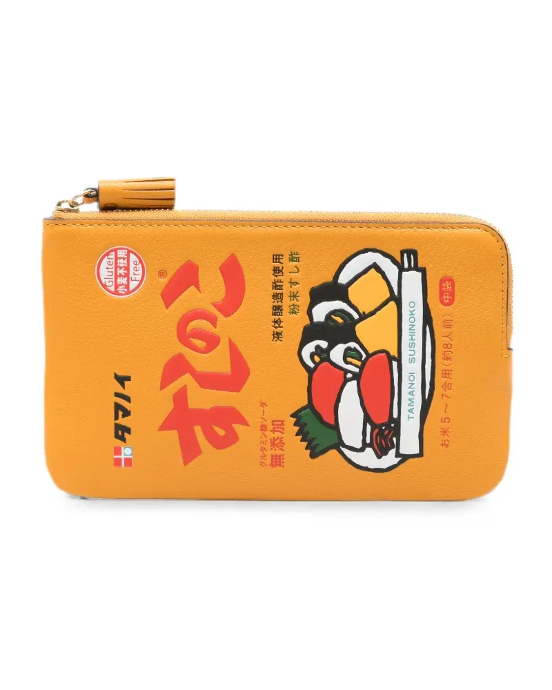 Anya Hindmarch Sushi No Ko Clutch mit grafischem Print - Gelb Gelb