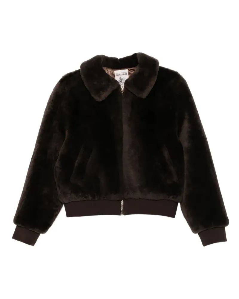 Erika Cavallini Jacke mit Reißverschluss - Braun Braun