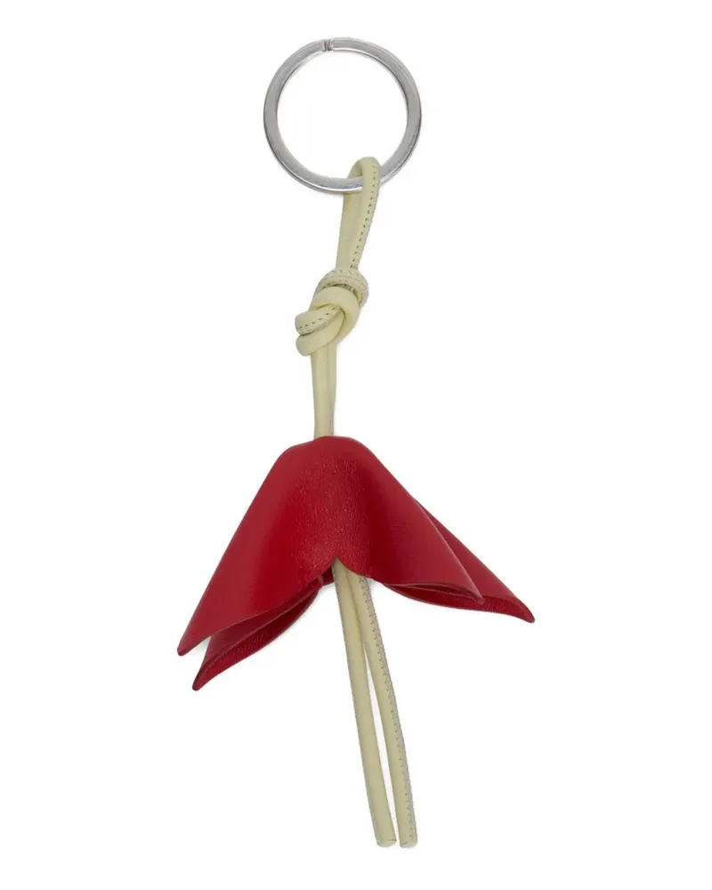 Jil Sander Anhänger mit Blütendetail - Rot Rot