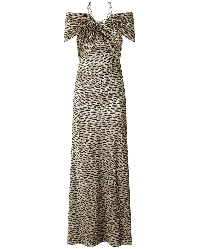 Paco Rabanne Kleid mit Leoparden-Print - Braun Braun