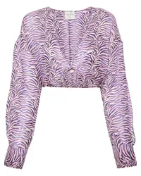 forte_forte Bluse mit Print Violett