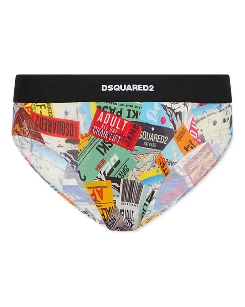 Dsquared2 Slip mit grafischem Print - Schwarz Schwarz