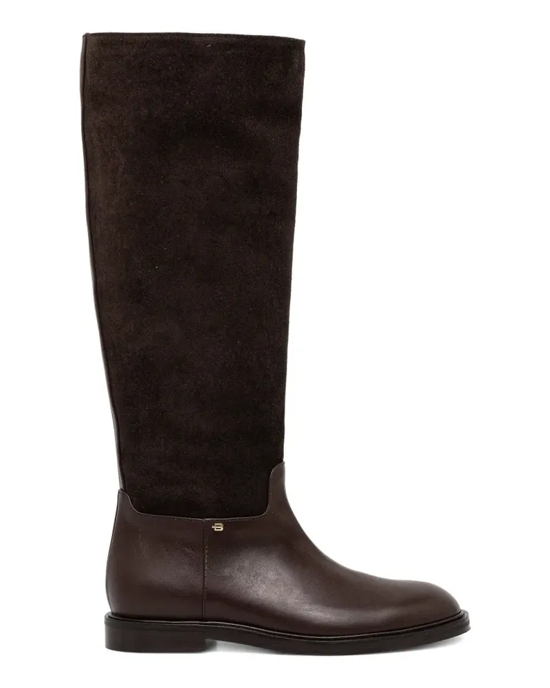 Baldinini suede-panel knee-high boots - Braun Braun