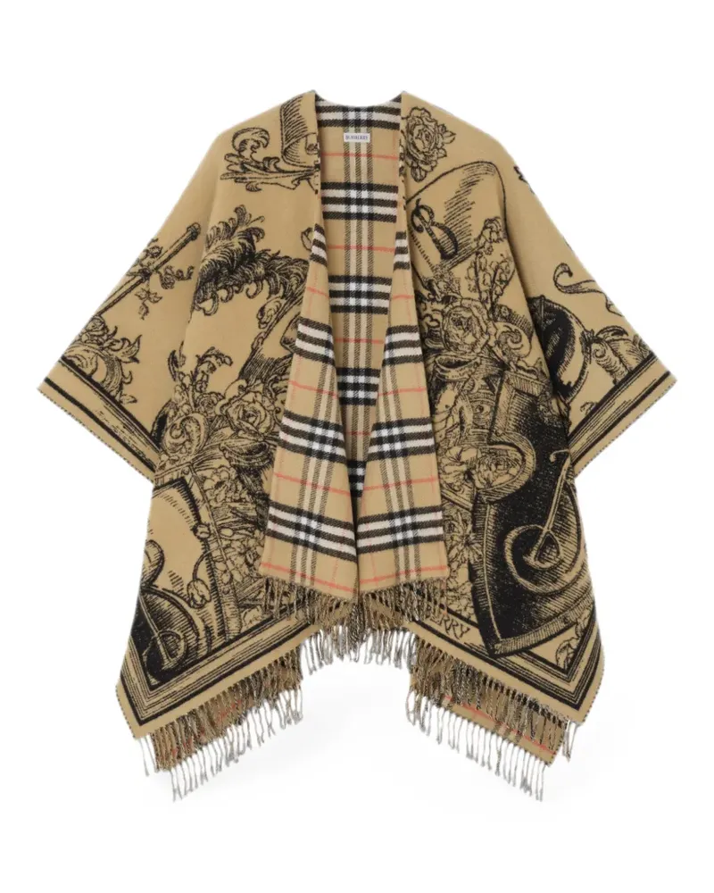 Burberry Wendbares Etch Knight Cape - Nude Nude