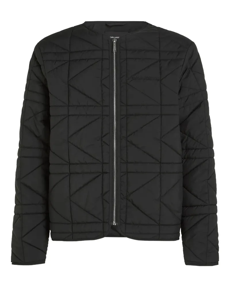 Karl Lagerfeld Gesteppte Jacke - Schwarz Schwarz