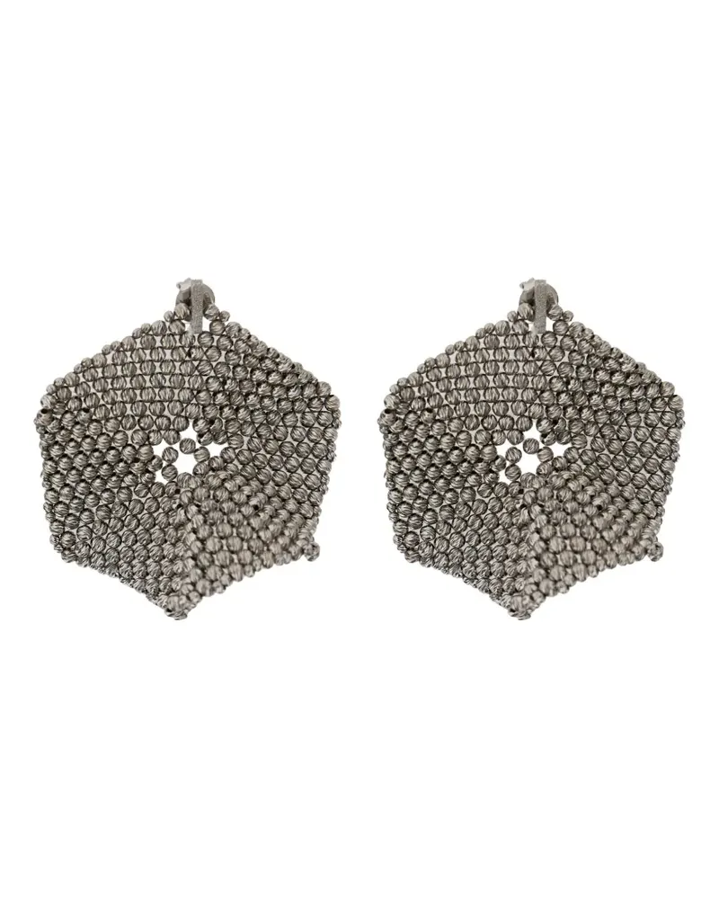 Brunello Cucinelli Ohrringe mit sechseckiger Form - Silber Silber