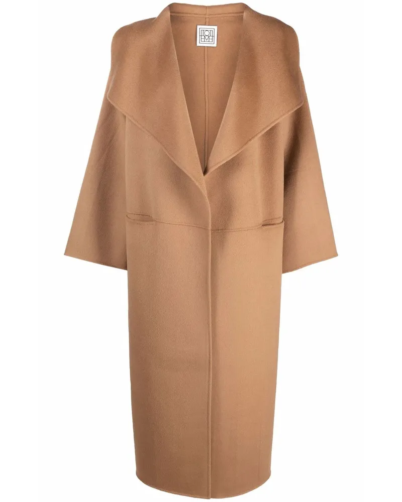 Totême Mantel mit Oversized-Revers - Braun Braun