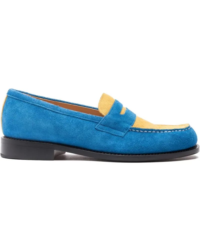 Hender Scheme Zweifarbige "Blue/Yellow" Loafer aus Wildleder - Blau Blau