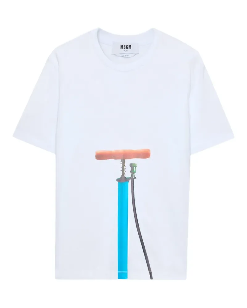 MSGM T-Shirt mit grafischem Print - Weiß Weiß