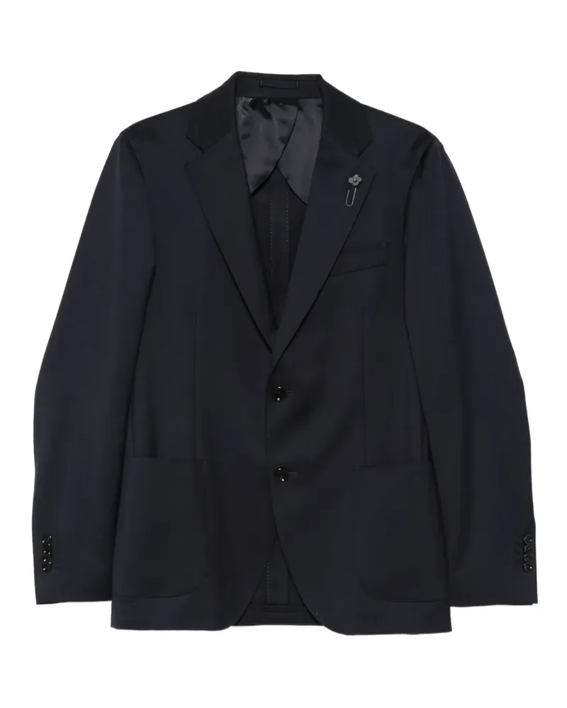 LARDINI notched-lapel blazer - Blau Blau