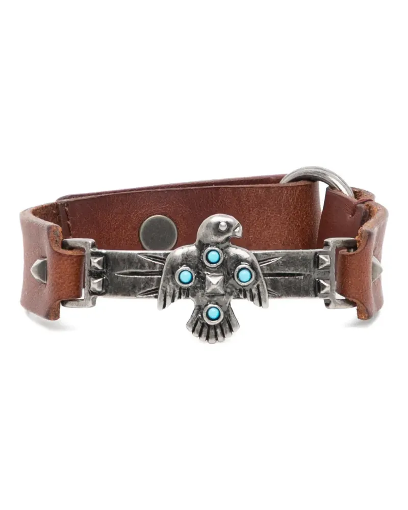 Valentino Garavani Rockstud leather bracelet - Braun Braun