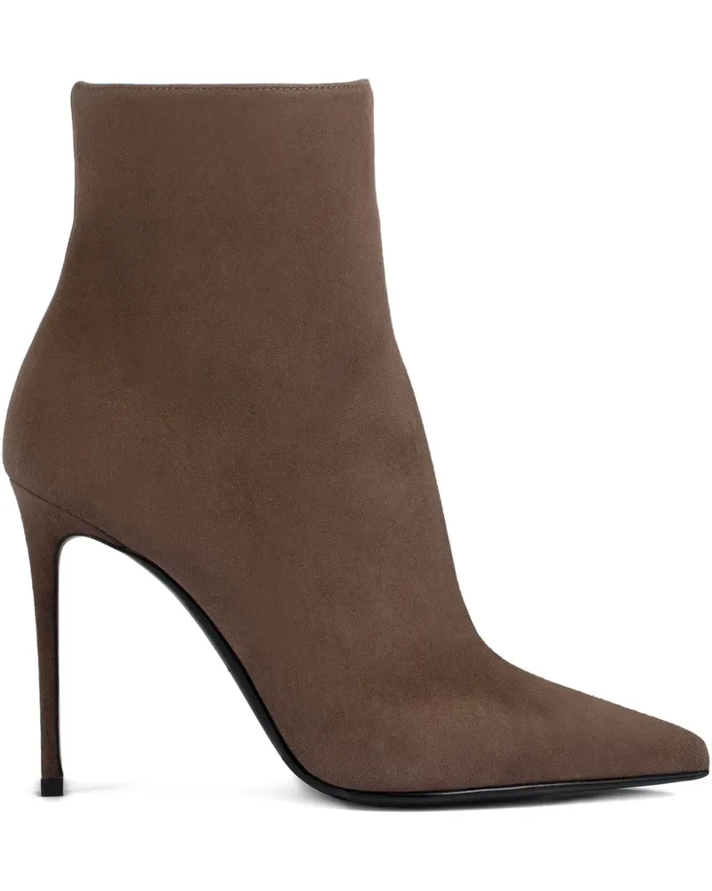 Le Silla Spitze Eva Wildlederstiefel 100mm - Braun Braun