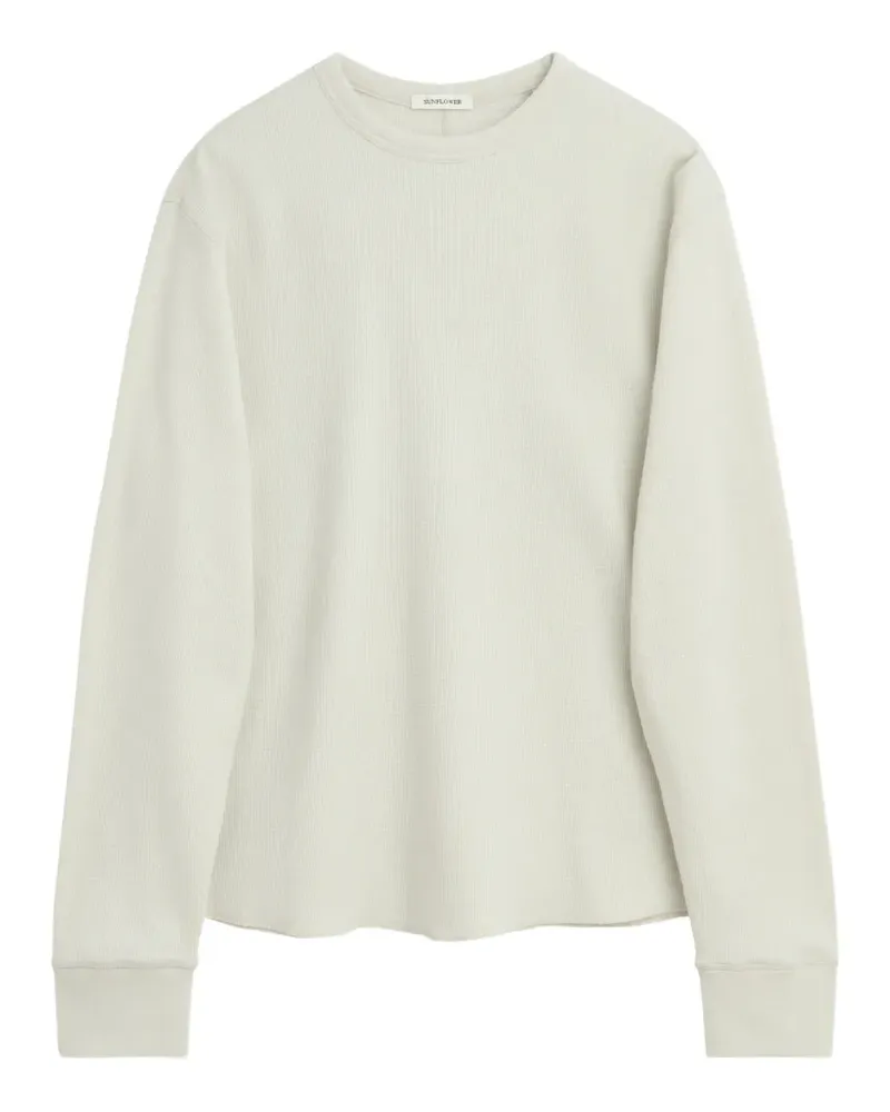 Sunflower Langarmpullover mit Waffelstrick-Muster - Nude Nude