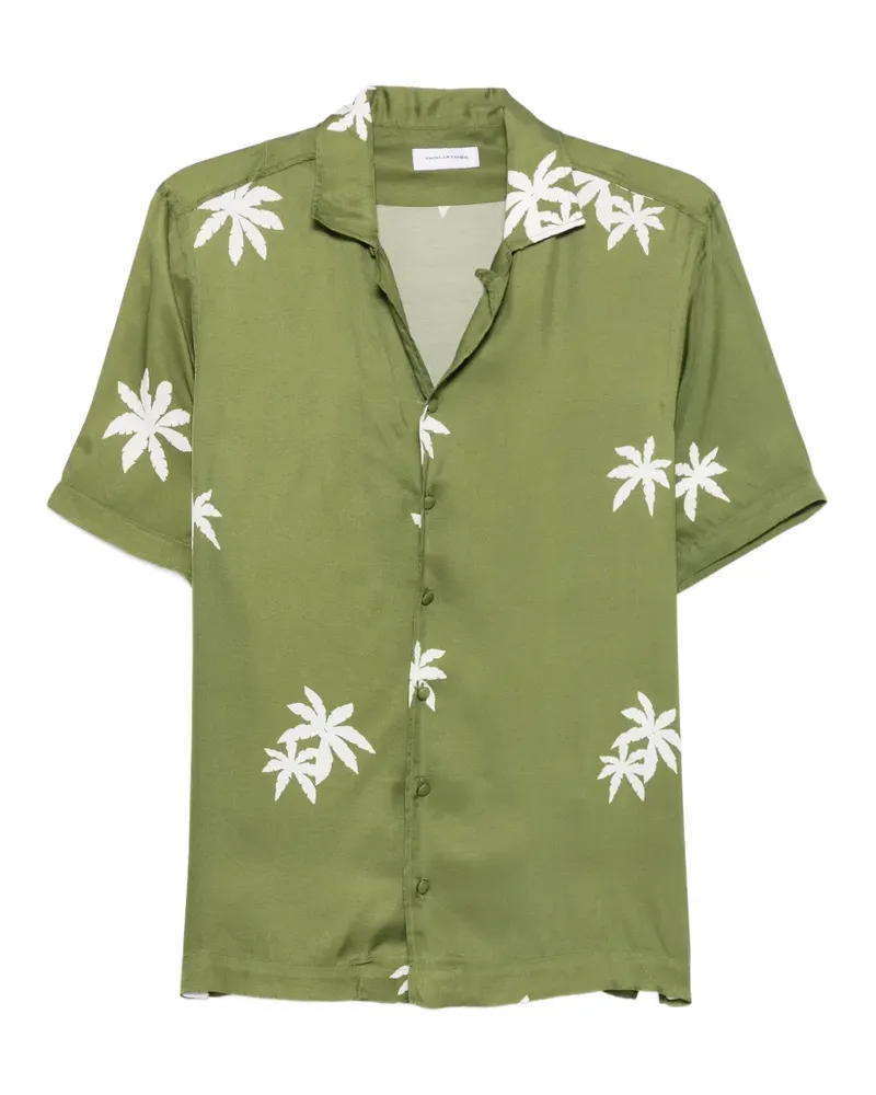 Tagliatore Hawaiihemd mit Palmen-Print - Grün Grün