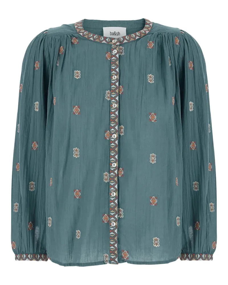 ba&sh Daphne Bluse mit Stickerei - Blau Blau
