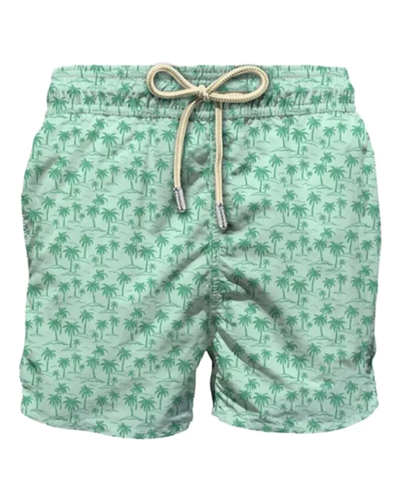 MC2 Saint Barth Badeshorts mit Palmen-Print - Grün Grün