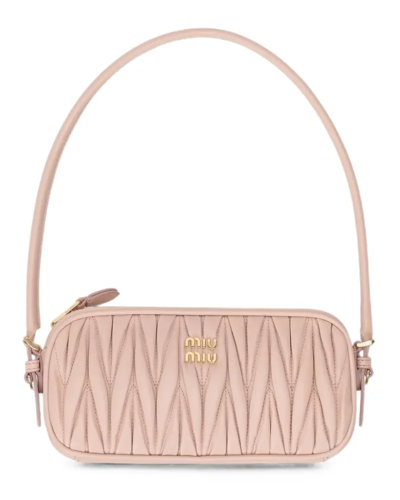Miu Miu Matelassé nappa-leather pouch - Rosa Rosa