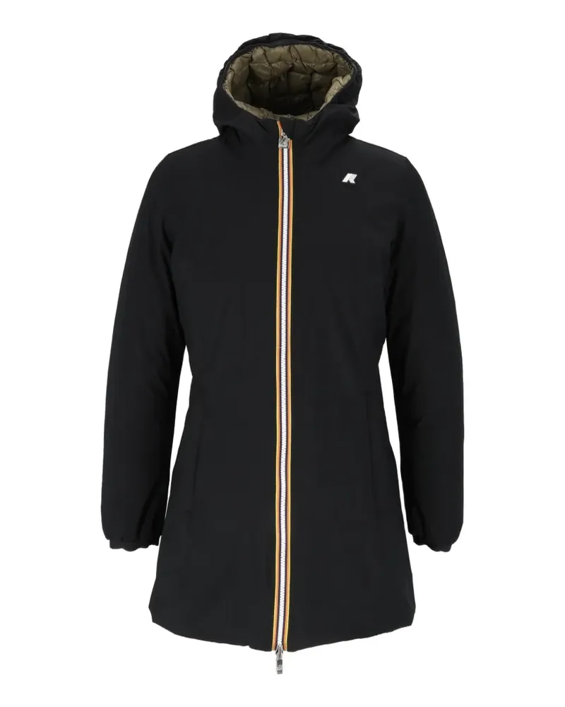 K-Way reversible hooded jacket - Schwarz Schwarz
