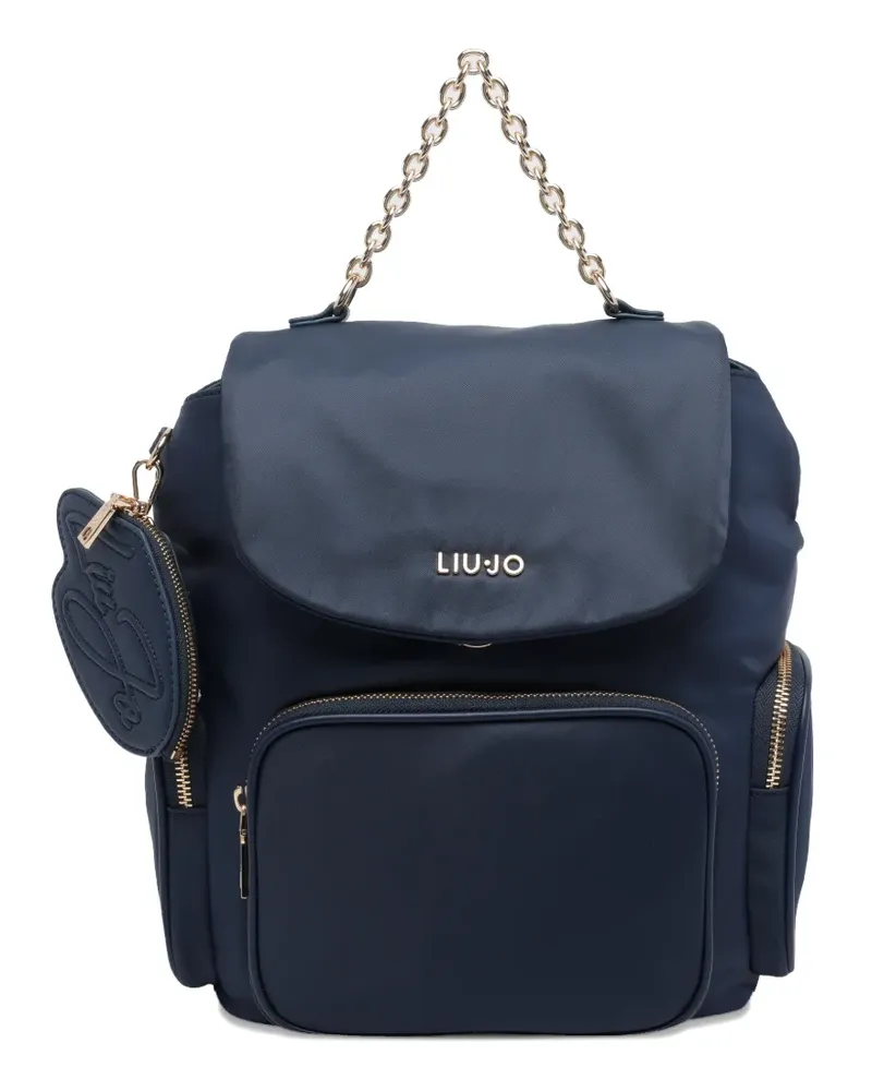Liu Jo logo push-lock backpack - Blau Blau