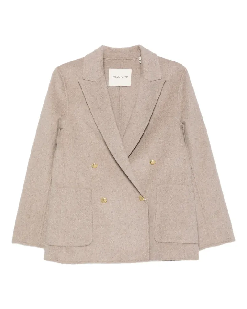 Gant double-breasted peak-lapels jacket - Nude Nude